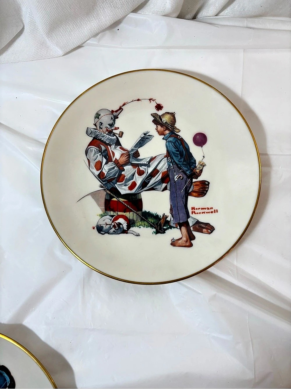 Gorham Circus Clown Norman Rockwell Plate